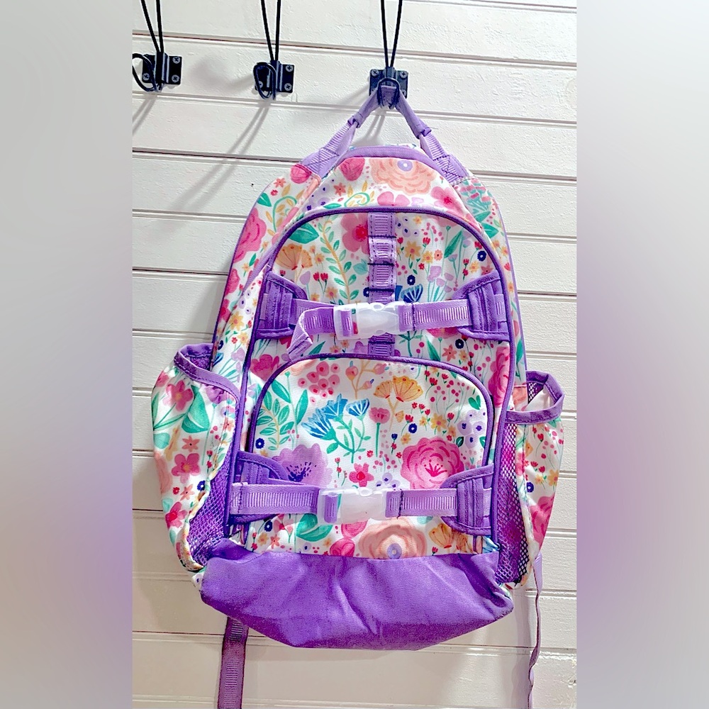 Pottery Barn Kids Backpack - Floral Blooms Lavendar Mackenzie Large